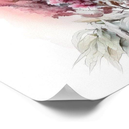 Rosa Astilbe Blume Art Print Poster (Ecke)