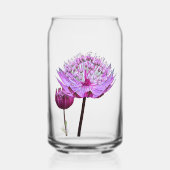 Rosa Astrantia Blume Floral Dosenglas (Vorderseite)