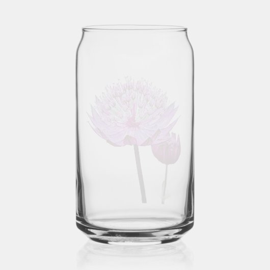 Rosa Astrantia Blume Floral Dosenglas (Rückseite)