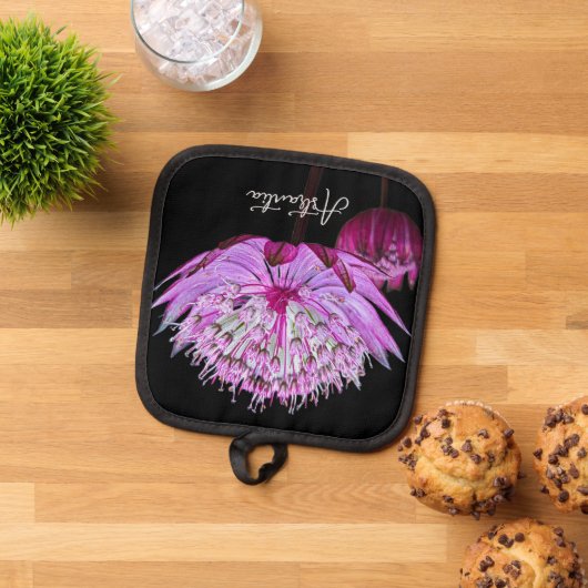 Rosa Astrantia-Blume Topflappen (Oben Unten)