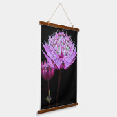 Rosa Astrantia-Blume Wandteppich Mit Holzrahmen (Gewinkelt)