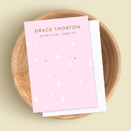Rosa Astrologie Sterne Erden Schmuckanzeigekarte Visitenkarte