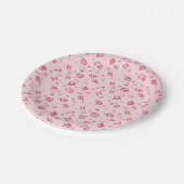 Rosa Astrologie Zodiac Symbol Zeichen Pappteller (Schrägansicht)