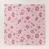 Rosa Astrologie Zodiac Symbol Zeichen Puzzle (Horizontal)