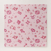 Rosa Astrologie Zodiac Symbol Zeichen Puzzle (Vertikal)