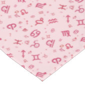 Rosa Astrologie Zodiac Symbol Zeichen Tischdecke (Schrägansicht)