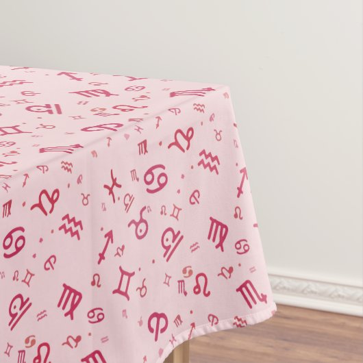 Rosa Astrologie Zodiac Symbol Zeichen Tischdecke (Beispiel)