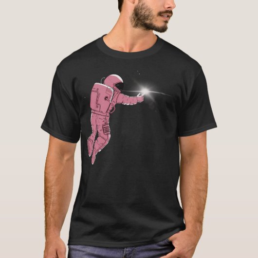 Rosa Astronaut T-Shirt (Vorderseite)