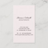 Rosa ätherische Öle Aromatherapie Visitenkarte (Rückseite)