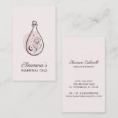 Rosa ätherische Öle Aromatherapie Visitenkarte (Vorne/Hinten)