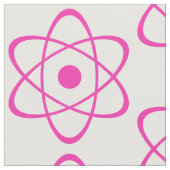 rosa Atom Symbol Fabric Stoff (Nahaufnahme)