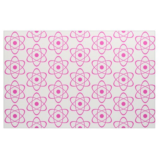 rosa Atom Symbol Fabric Stoff (Fat Quarter (45,7 x 55,9 cm))