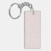 Rosa auf blassem Rosa Chrysanthemen mit Foto Schlüsselanhänger (Vorderseite links)