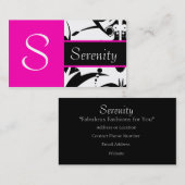 Rosa auf blauem noblem visitenkarte (Vorne/Hinten)