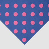 Rosa auf blauem Punkte-Muster-Design Seidenpapier (Ausschnitt)