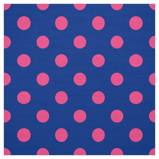 Rosa auf blauem Punkte-Musterdesign Stoff (Muster)
