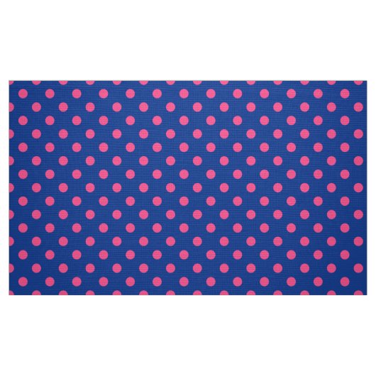 Rosa auf blauem Punkte-Musterdesign Stoff (Fat Quarter (45,7 x 55,9 cm))