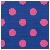 Rosa auf blauem Punkte-Musterdesign Stoff (Nahaufnahme)