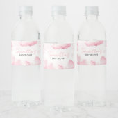 Rosa auf Cloud Nine Baby Dusche Wasserflaschenetikett (Flaschen)