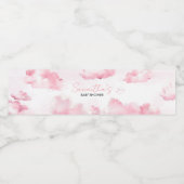 Rosa auf Cloud Nine Baby Dusche Wasserflaschenetikett (Einzelnes Label)