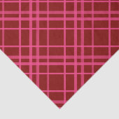 Rosa auf dem Maroon Red Tartan Kariertes Muster Seidenpapier (Ausschnitt)