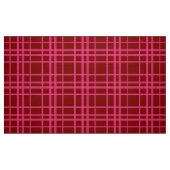 Rosa auf dem Maroon Red Tartan Kariertes Muster Stoff (Fat Quarter (45,7 x 55,9 cm))