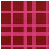 Rosa auf dem Maroon Red Tartan Kariertes Muster Stoff (Nahaufnahme)