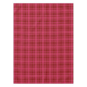 Rosa auf dem Maroon Red Tartan Kariertes Muster Tischdecke (Vorderseite)