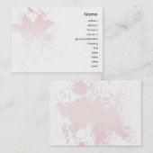 Rosa auf dem weißen Spritzer - Chubby Visitenkarte (Vorne/Hinten)