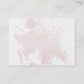 Rosa auf dem weißen Spritzer - Chubby Visitenkarte (Rückseite)