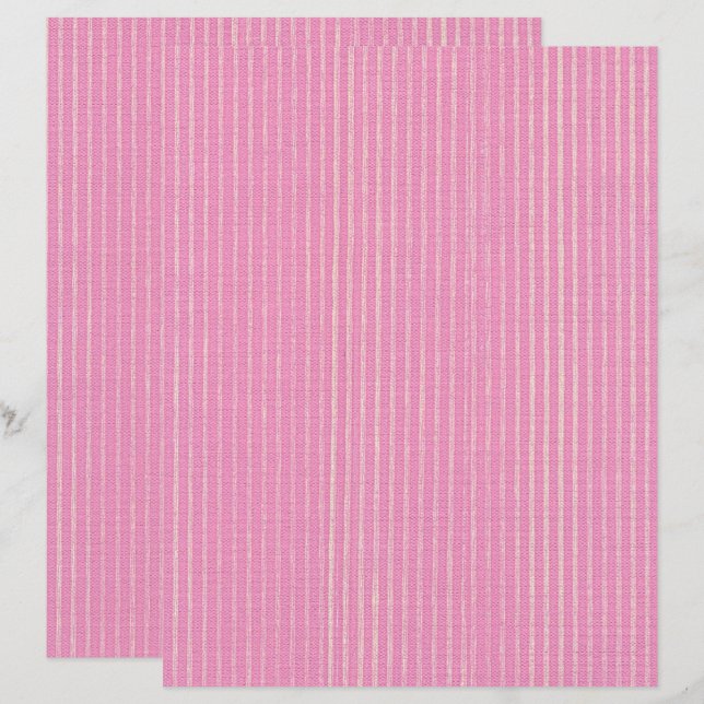 Rosa auf Elfenbein - Vertikales Striptepapier (Vorne/Hinten)