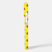 Rosa auf gelben Punkten Musterdesign Case-Mate iPhone Hülle (Rückseite / Links)