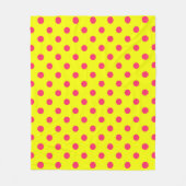 Rosa auf gelben Punkten Musterdesign Fleecedecke (Vorderseite)