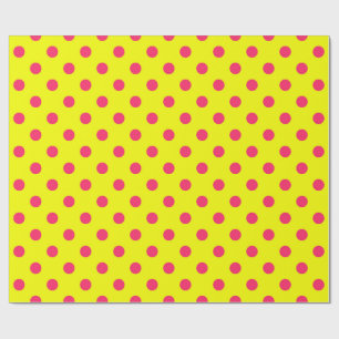 Rosa auf gelben Punkten Musterdesign  Geschenkpapier