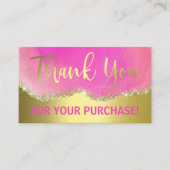 Rosa auf Gold Fohlen Agate Vielen Dank einfügen Visitenkarte (Vorderseite)