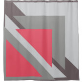 Rosa auf grau duschvorhang (Vorderseite)