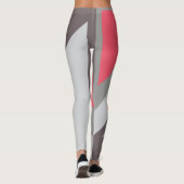 Rosa auf grau leggings (Rückseite)