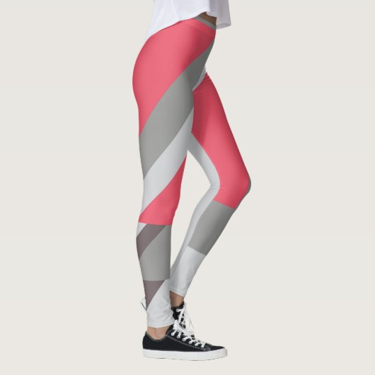 Rosa auf grau leggings (Rechts)