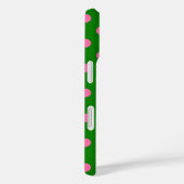 Rosa auf grünem Polka-Punkte-Musterdesign Case-Mate iPhone Hülle (Rückseite / Rechts)