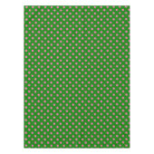 Rosa auf grünem Polka-Punkte-Musterdesign Tischdecke (Vorderseite)