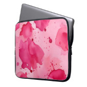 Rosa auf Rosa Abstract Laptopschutzhülle (Vorderseite Links)