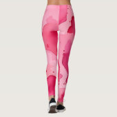 Rosa auf Rosa Abstract Leggings (Rückseite)