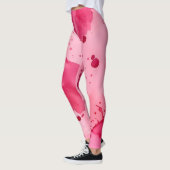 Rosa auf Rosa Abstract Leggings (Links)