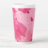 Rosa auf Rosa Abstract Milchtasse (Vorderseite)