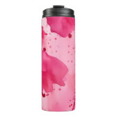 Rosa auf Rosa Abstrakt Thermosbecher (Vorderseite)