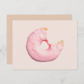 rosa auf rosa beige bedruckte Postkarte (Vorne/Hinten)