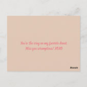 rosa auf rosa beige bedruckte Postkarte (Rückseite)