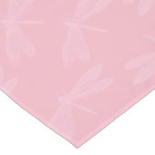 Rosa auf rosa elegantem Frühlings-Libellen-Muster Tischdecke (Schrägansicht)
