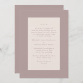 Rosa auf rot Moderne Minimalistische einfache Hoch Einladung (Vorne/Hinten)