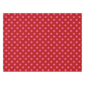 Rosa auf rotem Polka Dots Design Tischdecke (Vorderseite (Horizontal))
